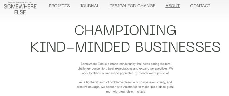 Somewhere Else is well-known for creating legacies that people love and believe in.