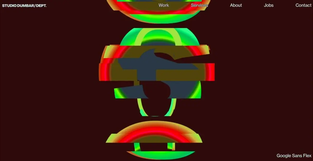 The website home page of Studio Dumbar, one of the best logo design companies