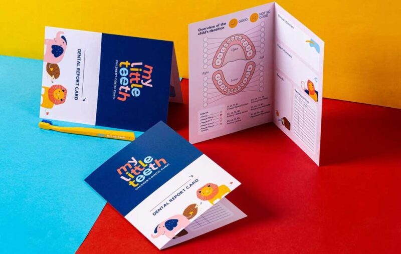 A client called "My little teeth" that STUDIO DAM did healthcare branding for